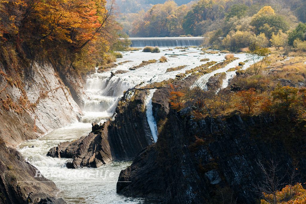 北海道の紅葉の名所「夕張市　滝の上自然公園」