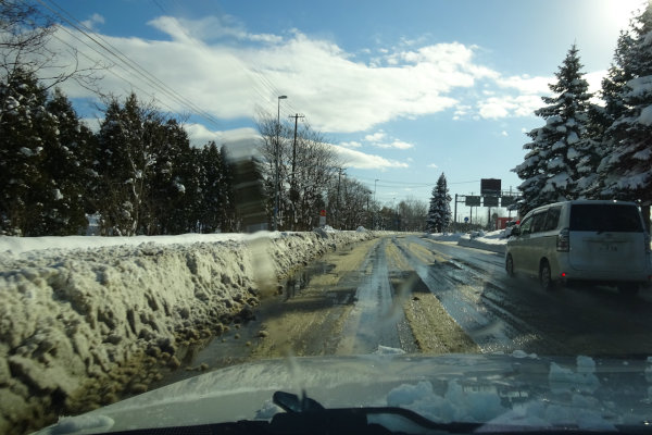 岩見沢市内の積雪